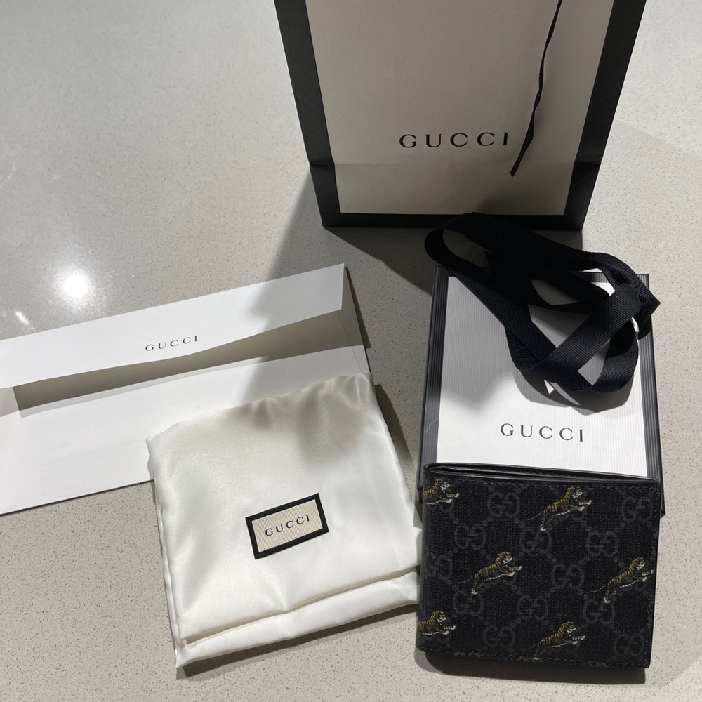 Gucci Black Tiger Wallet